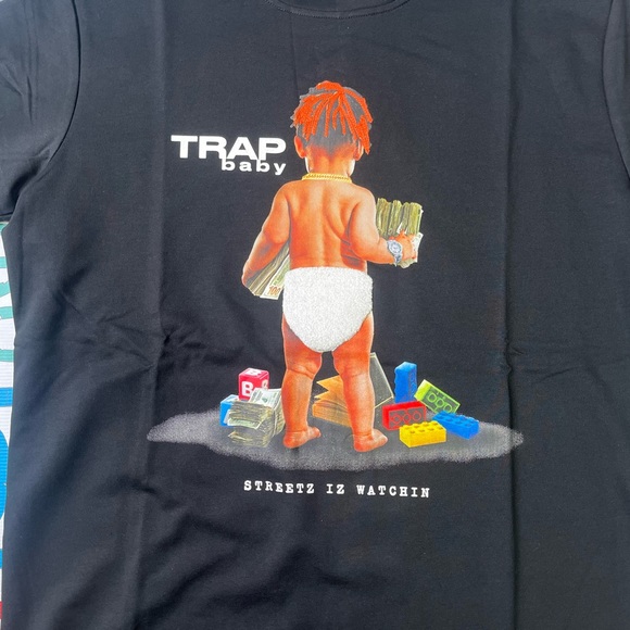 Trap baby graphic tee stitch tee black sz various - Picture 3 of 4